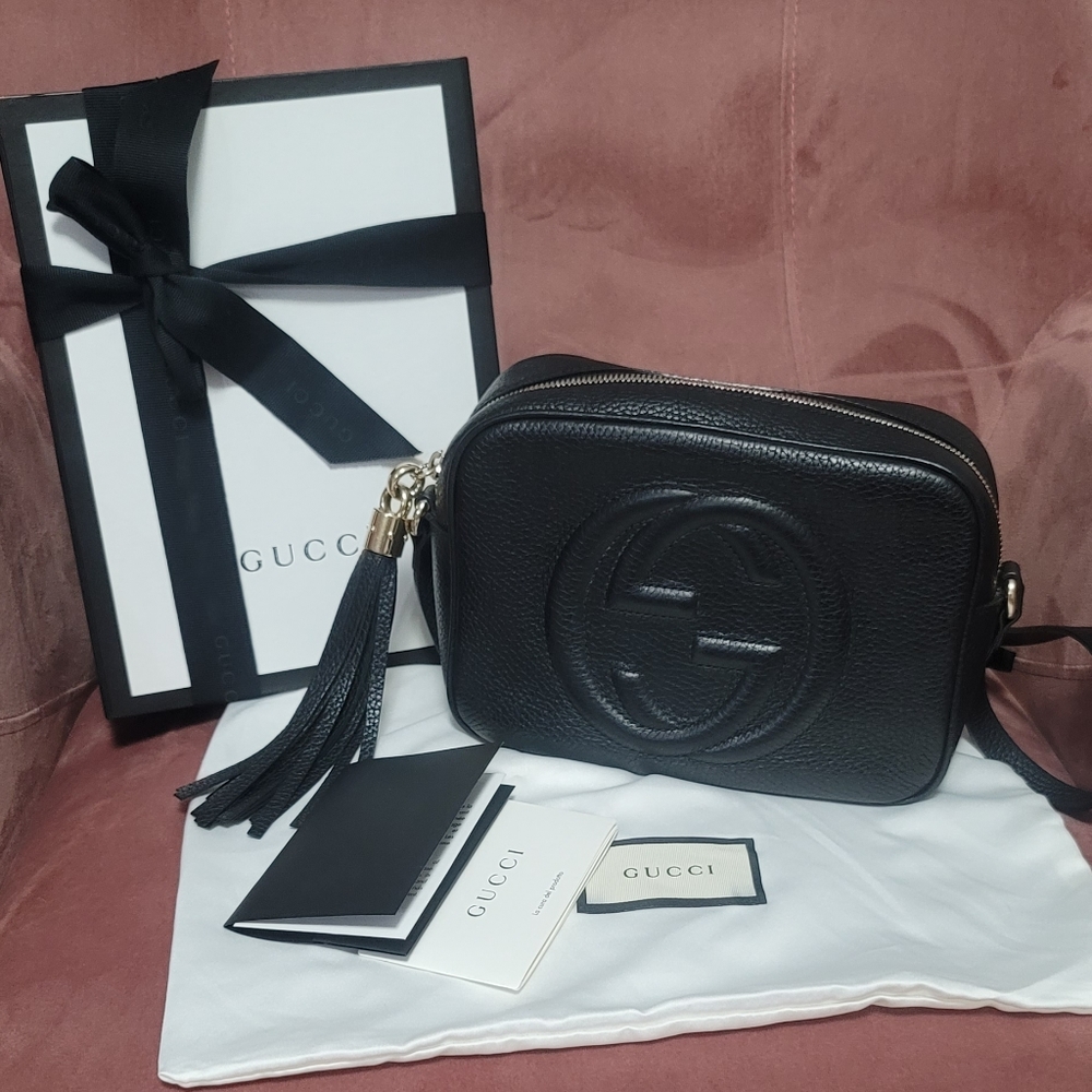 Soho small leather disco bag